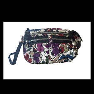 Brighton Floral Print Nylon Adjustable Strap Crossbody Bag